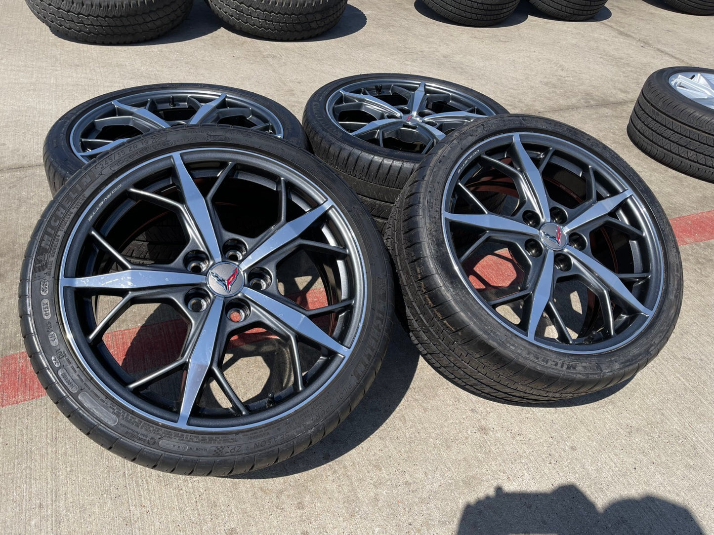 19" + 20" Chevy Corvette Z06 C8 OEM wheels rims 14011 14012 2023 2024 2025 NEW