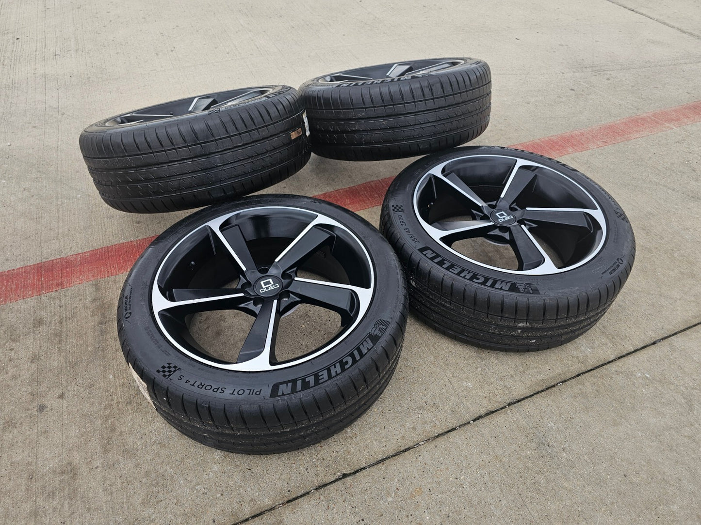 20x8.5 QUBO wheels rims Q3 Q5 A7 A8 NEW MICHELIN