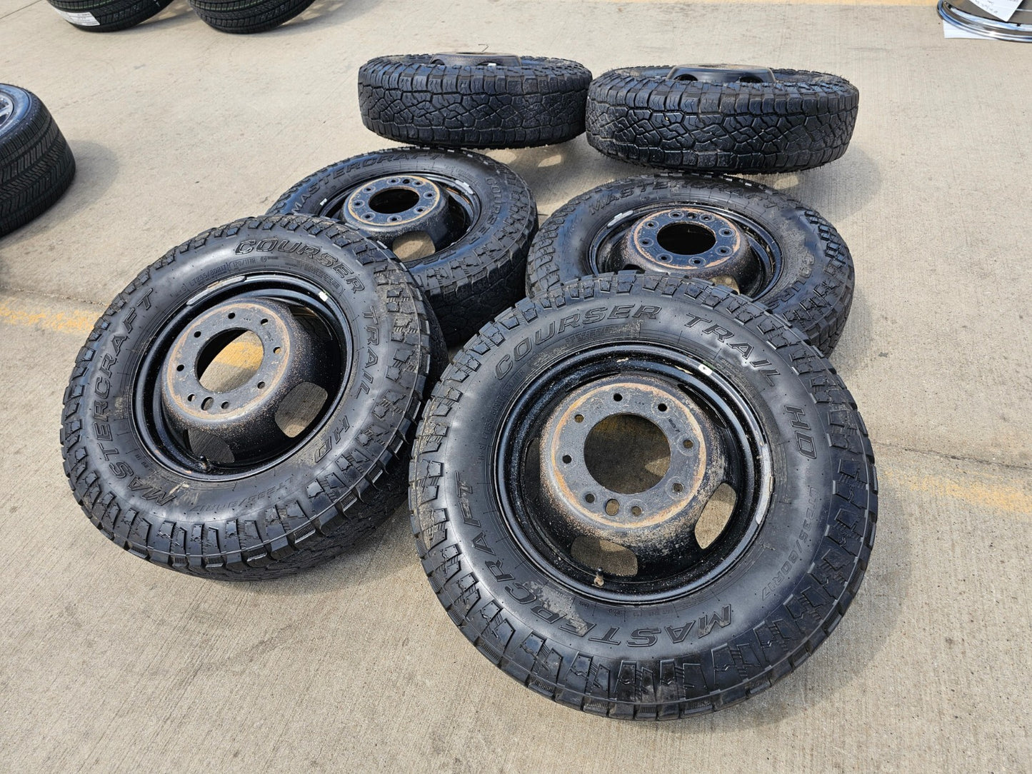 17" Dodge Ram 3500 Dually Laramie 8x200 wheels rims 2703 2704 OEM tires