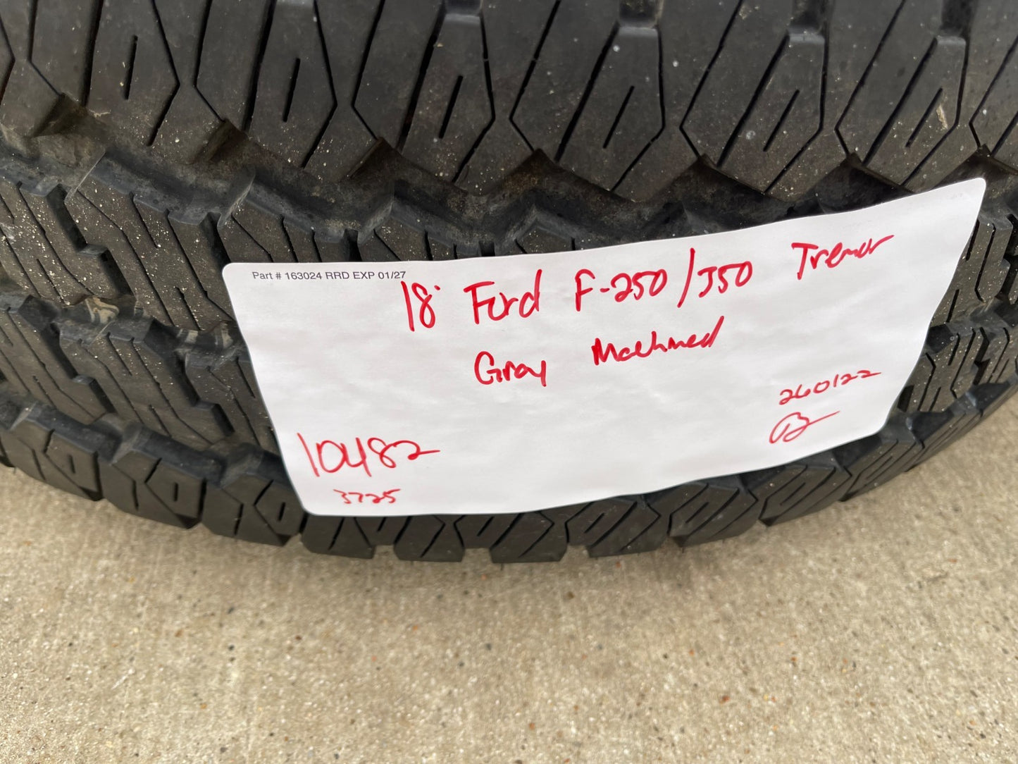 18" Ford F-250 F-350 OEM TREMOR 10482 rims wheels 2024 2025 2026 BRIDGESTONE