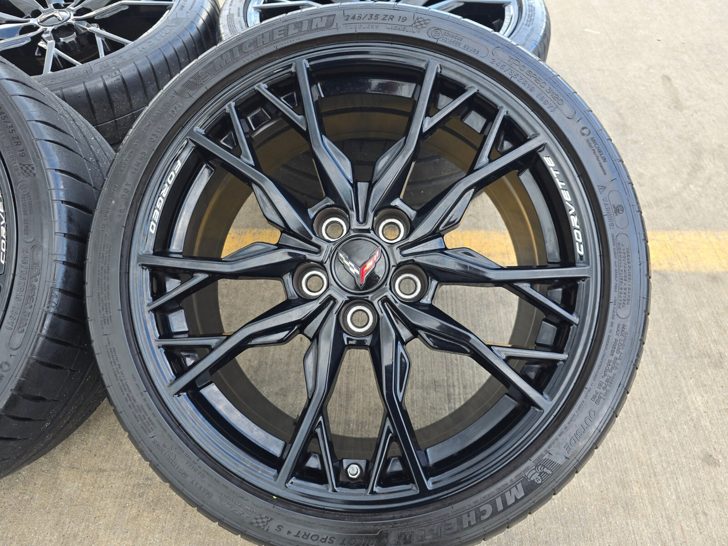 19" + 20" Chevy Corvette Z06 C8 OEM wheels rims 8057 8058 FORGED