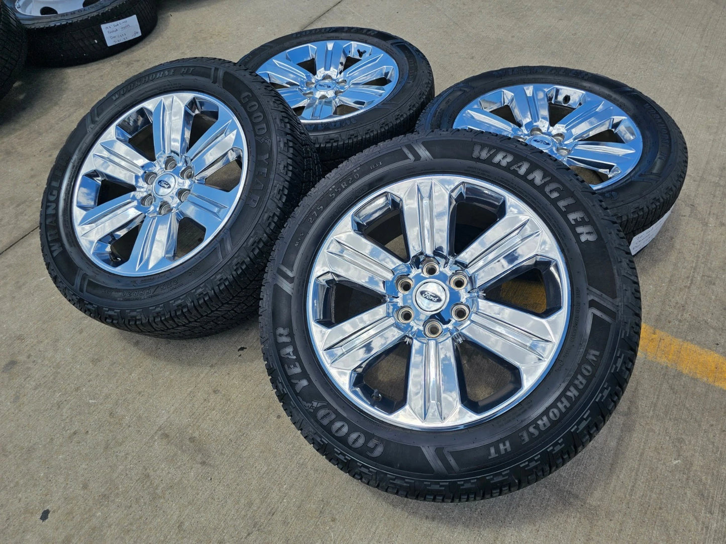 20" Ford F-150 Expedition OEM Lariat chrome rims wheels 10171 tires GOODYEAR