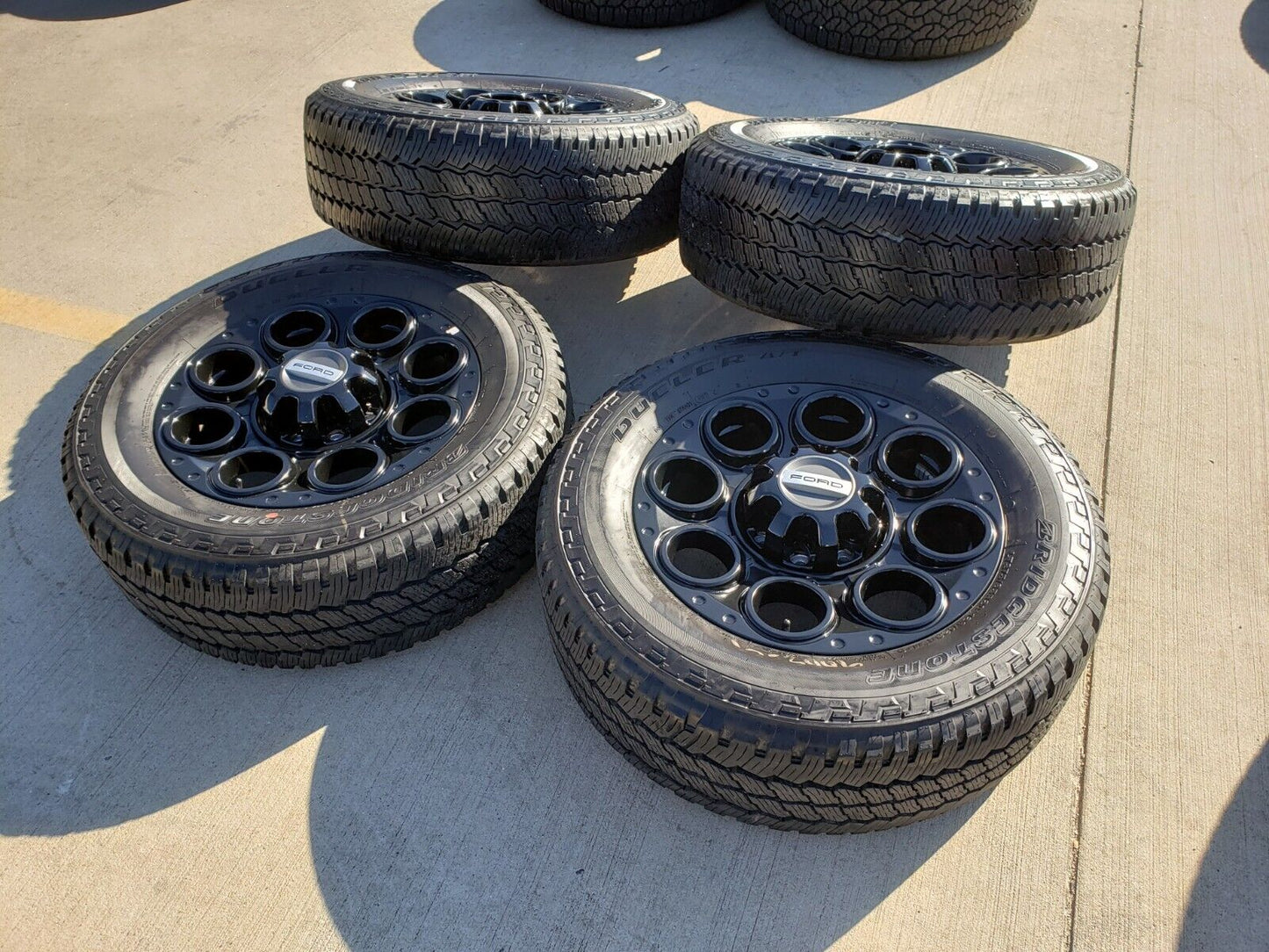 20" Ford F-250 F-350 OEM black TREMOR wheels rims 10299 tires BRIDGESTONE