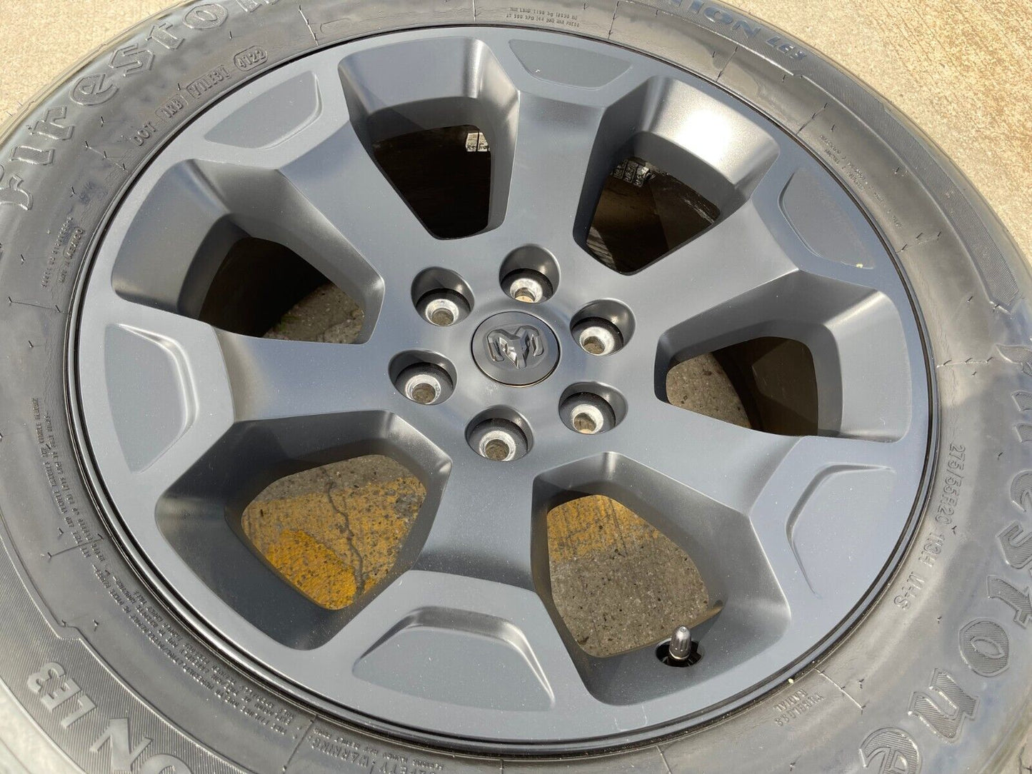 (1) 20" Dodge Ram 1500 OEM Laramie Black 2680 wheel Spare 2022 2023 2024 2025