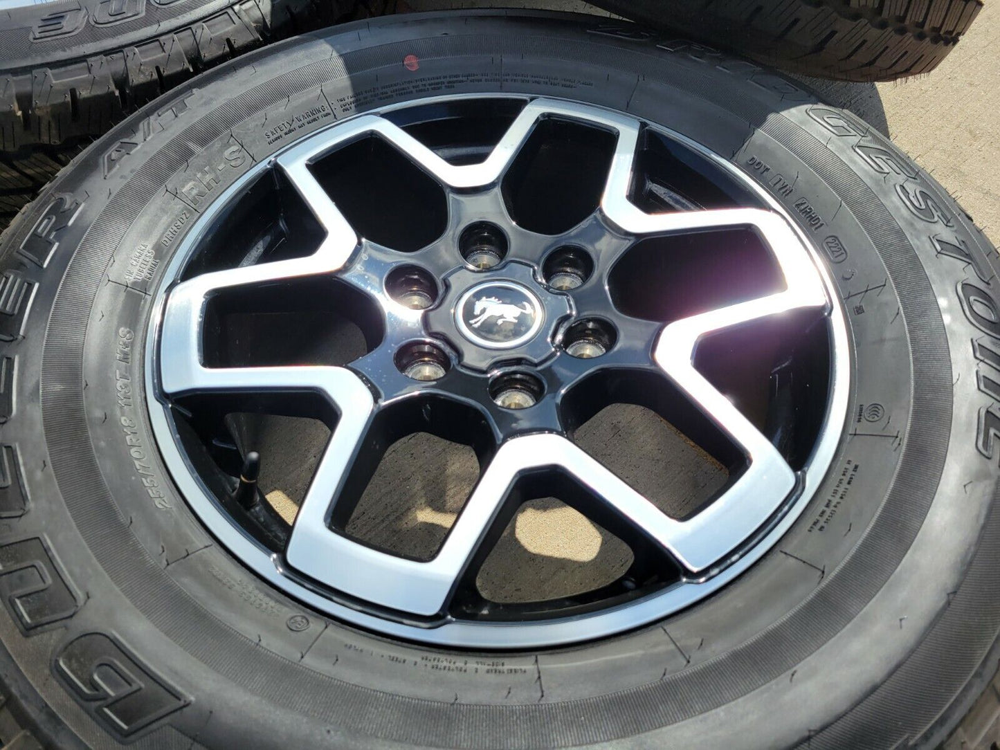 18" Ford Bronco wheels rims tires black 95213 Ranger tires 2023 2024 2025 NEW