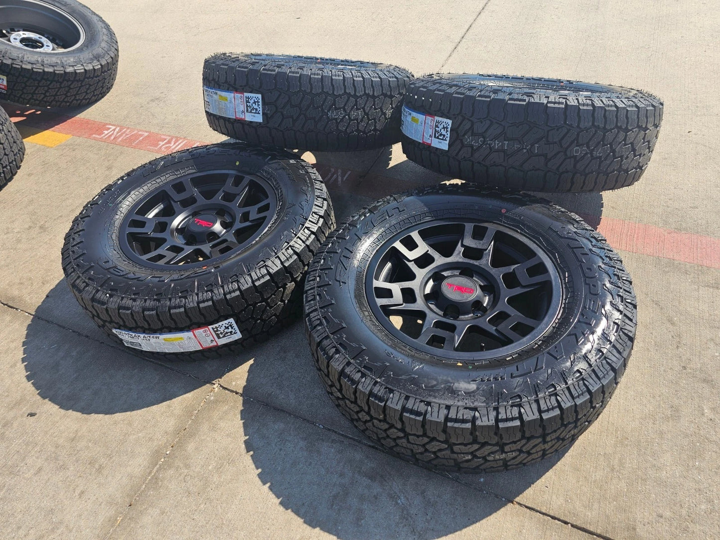 17" Toyota Tacoma 4Runner OEM wheels rims black 75167 TRD FJ A/T4 tires NEW