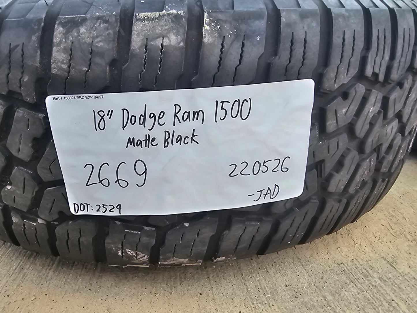 18" Ram 1500 OEM 2669 wheels rims black 2022 2023 2024 2025 2026 FALKEN A/T3