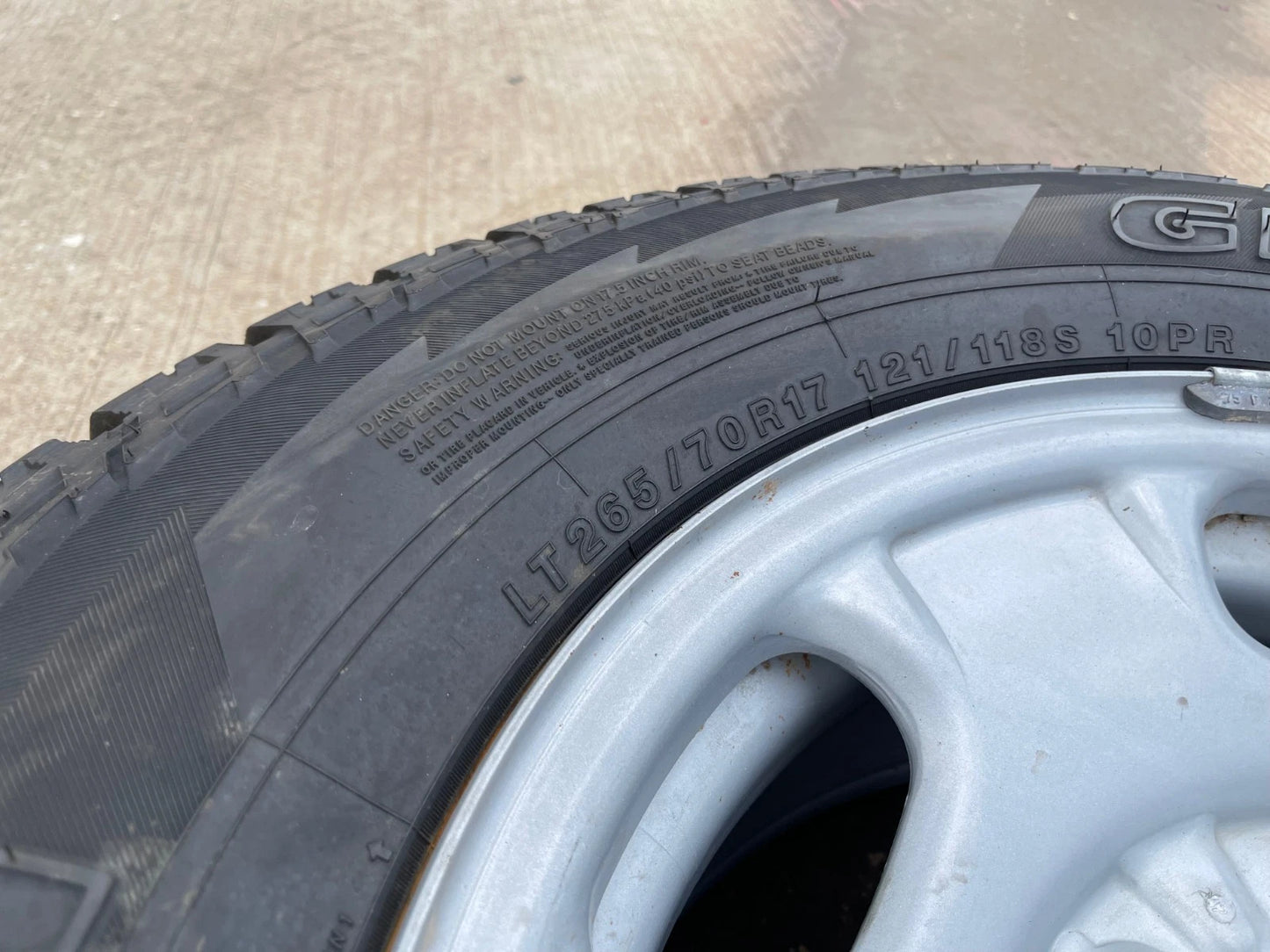 17" Chevy Silverado GMC Sierra 2500 OEM 8095 wheel rim tire Yokohama GEOLANDER