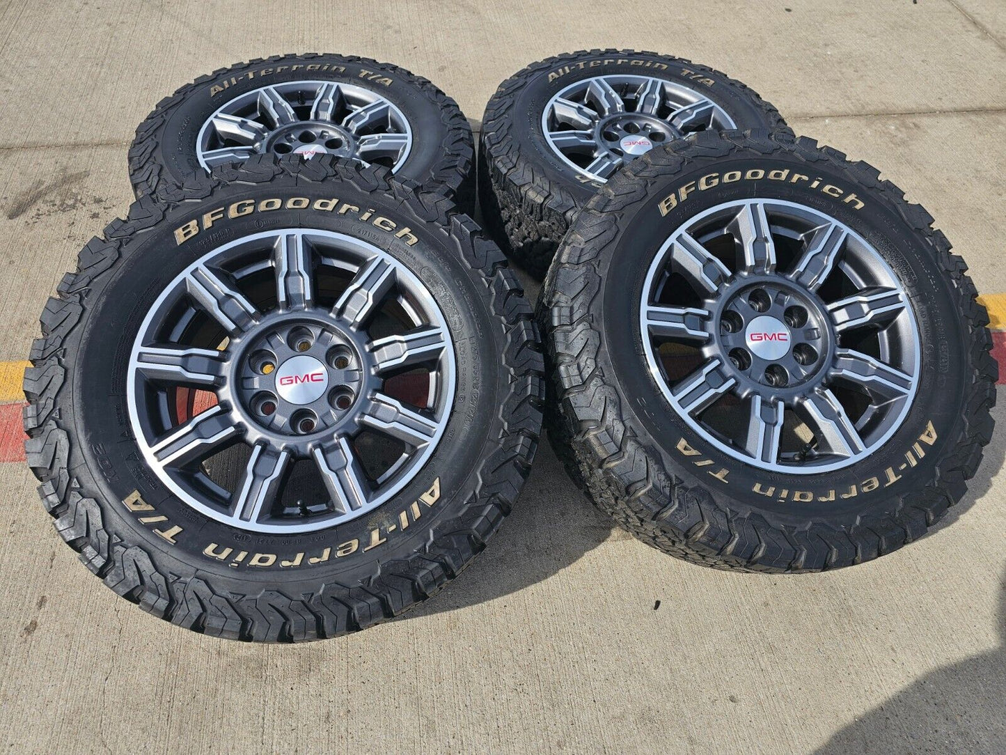 18" GMC Sierra AT4X Chevy Silverado OEM wheels rims A/T tires 2022 2023 2024