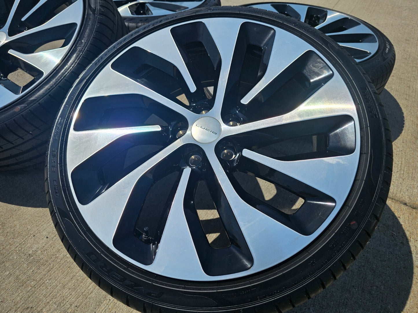 21" Lucid Air OEM Grand Touring black wheels rims tires 2023 2024 2025 2026 NEW