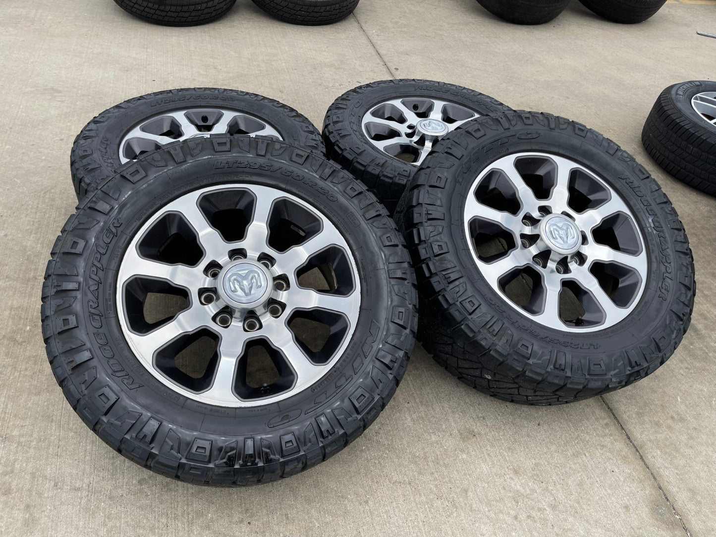 20" Dodge Ram 2500 3500 OEM wheels rims 2698 2699 tires NITTO RIDGE GRAPPLER