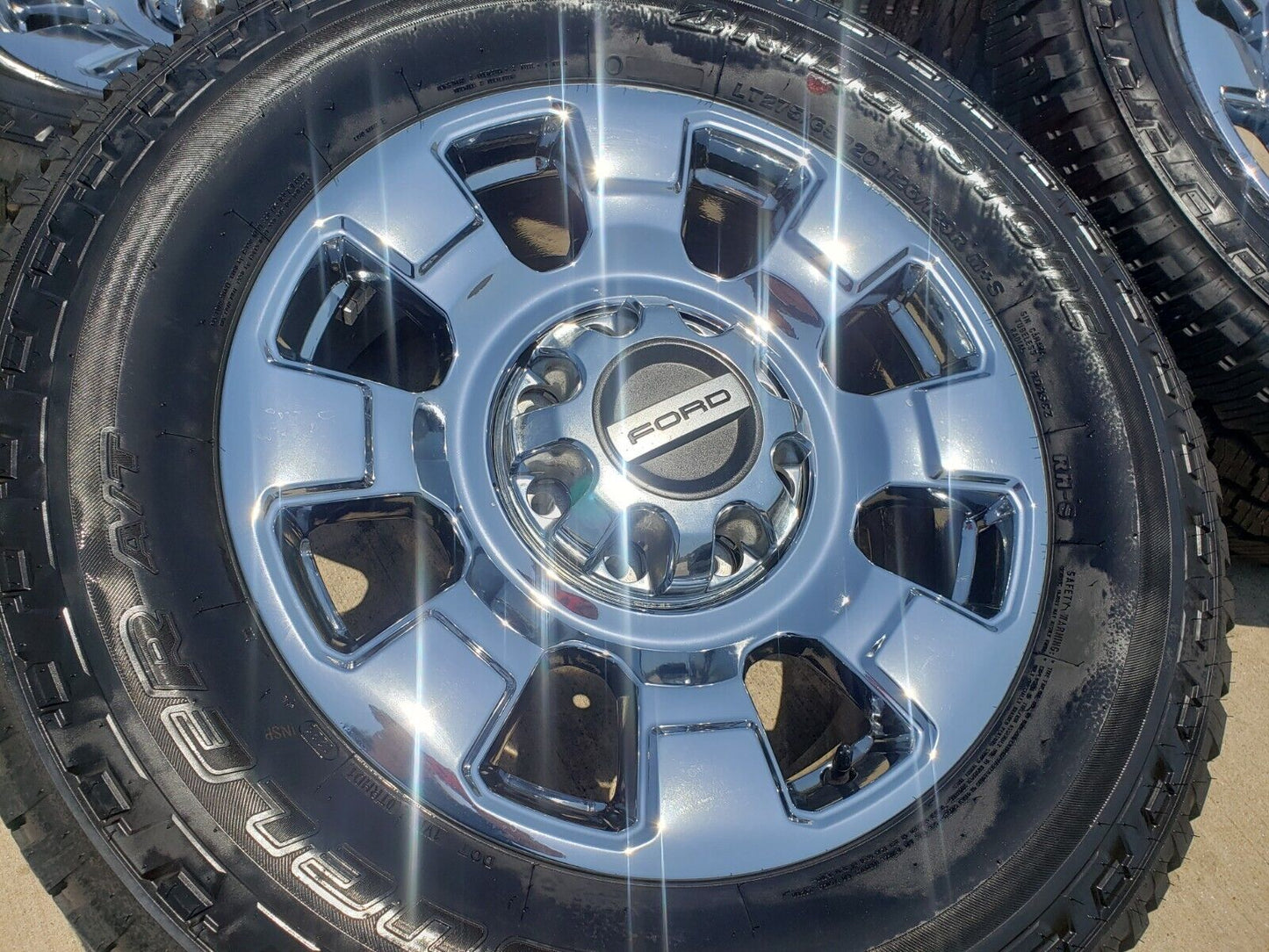 20" Ford F-250 F-350 OEM chrome Lariat wheels rims 10295 tires 2023 2024 2025