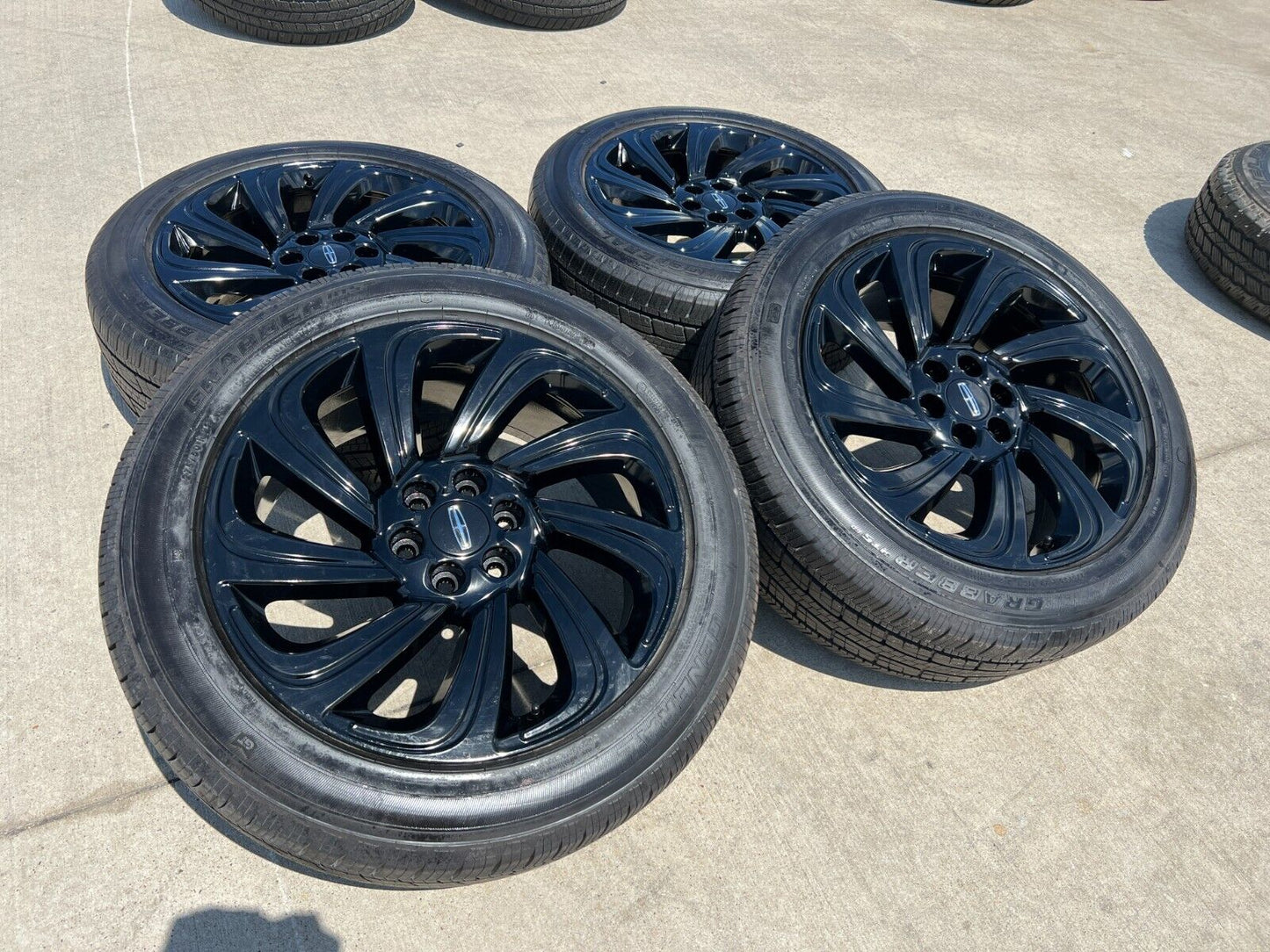 22" Lincoln Navigator OEM rims wheels 10497 Black Label tires NEW