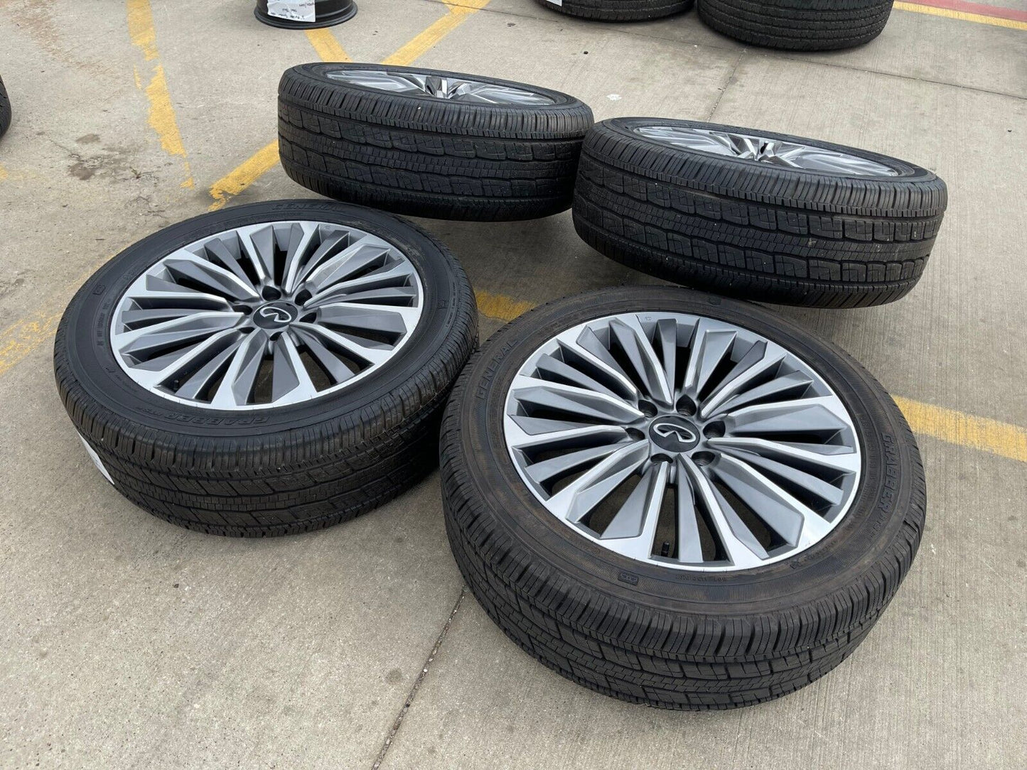 22" Infiniti QX80 QX56 Nissan Titan Armada OEM wheels rims tires 2024 2025