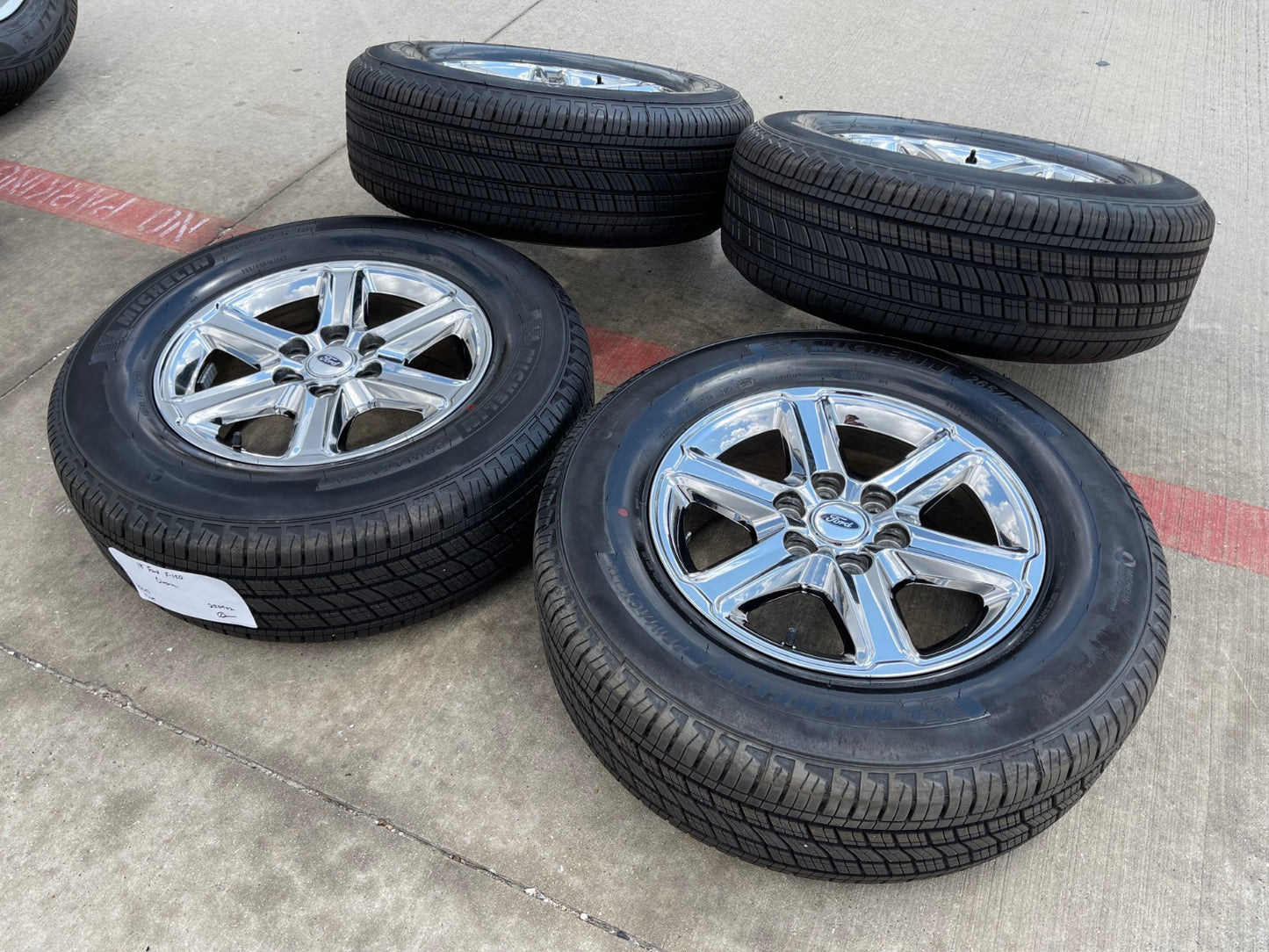 18" Ford F-150 Expedition OEM chrome rims wheels tires MICHELIN NEW