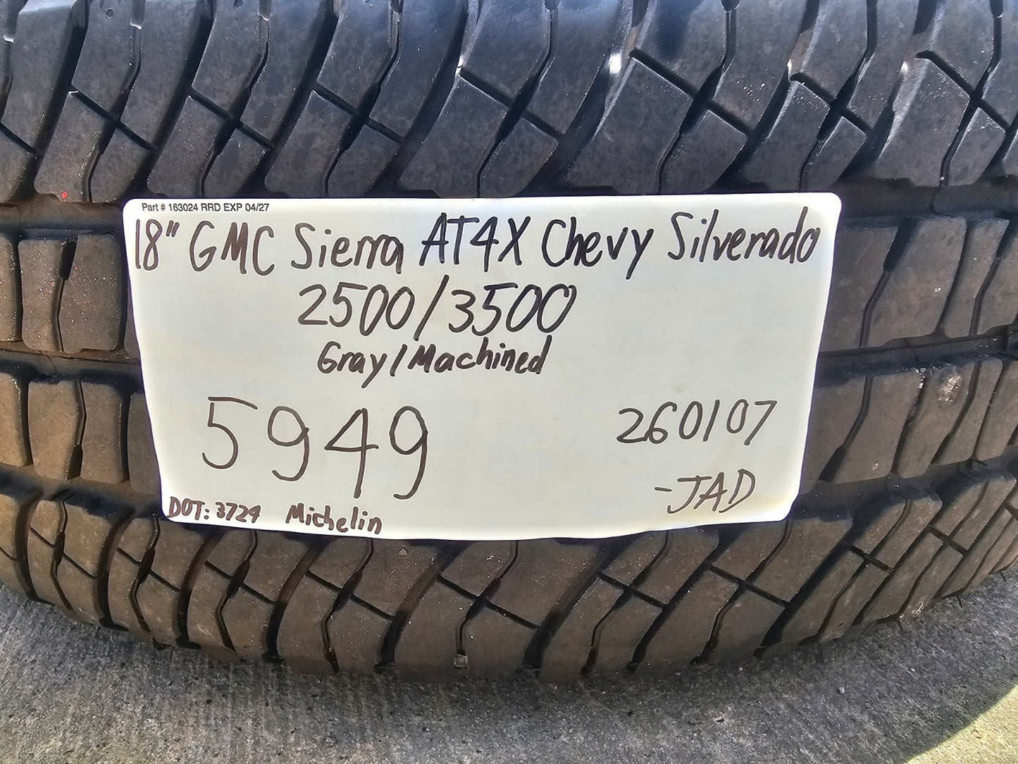 18" GMC Sierra AT4X Chevy Silverado 2500 3500 OEM wheels rims SET RIM# 5949 NEW