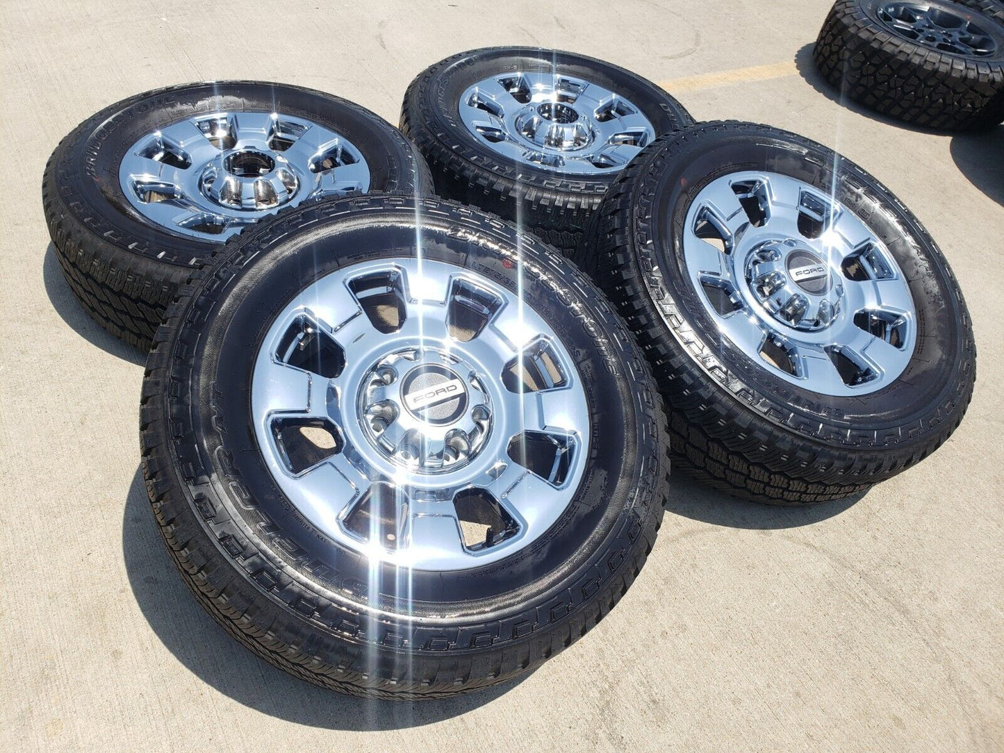 20" Ford F-250 F-350 OEM chrome Lariat wheels rims 10295 tires 2023 2024 2025
