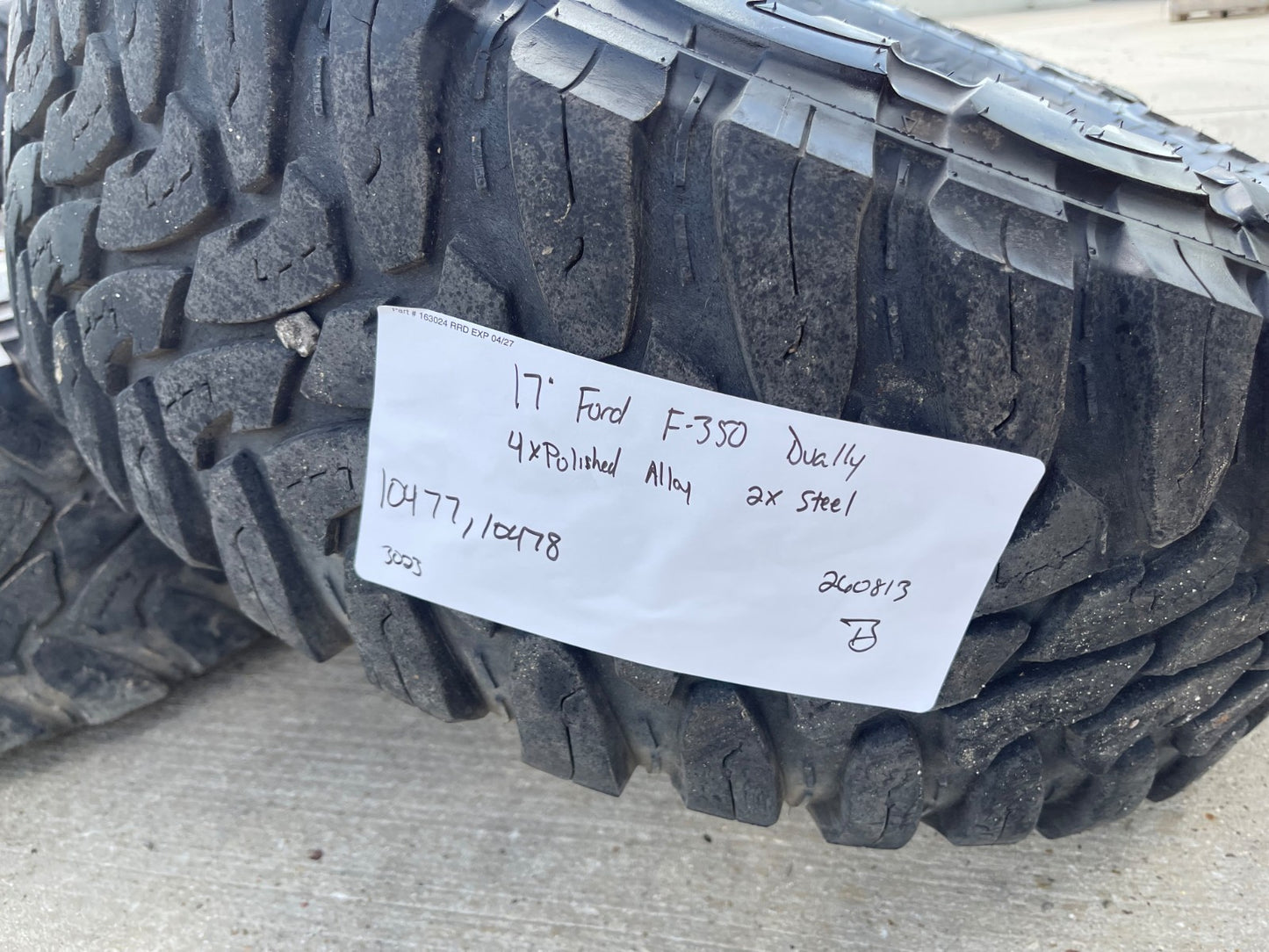 17" Ford F-350 Dually OEM 3618 3619 rims wheels SET tires TOYO M/T 33"