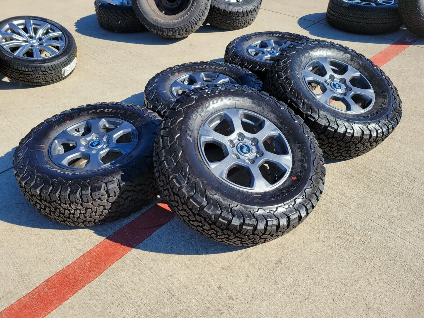 17" Ford Bronco Big Bend wheels rims tires BFG A/T NEW 10384 2022 2023 2024 NEW