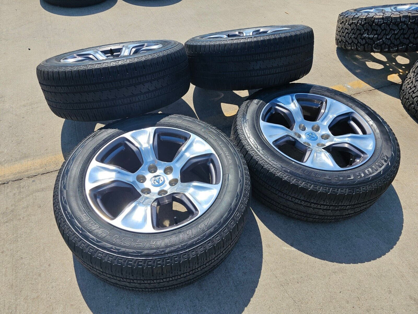 20" Dodge Ram 1500 OEM Laramie wheels rims 2674 tires 2021 2022 2023 2024 2025
