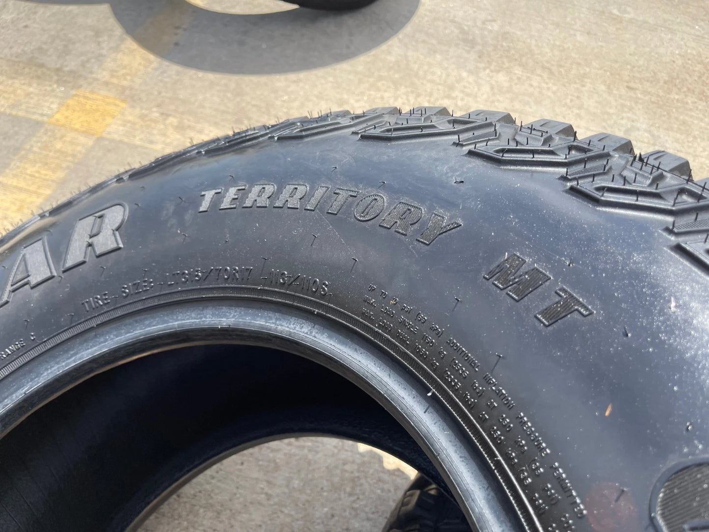 (1) 315/70/17 Goodyear Wrangler Territory M/T tire LT 6 ply load range C