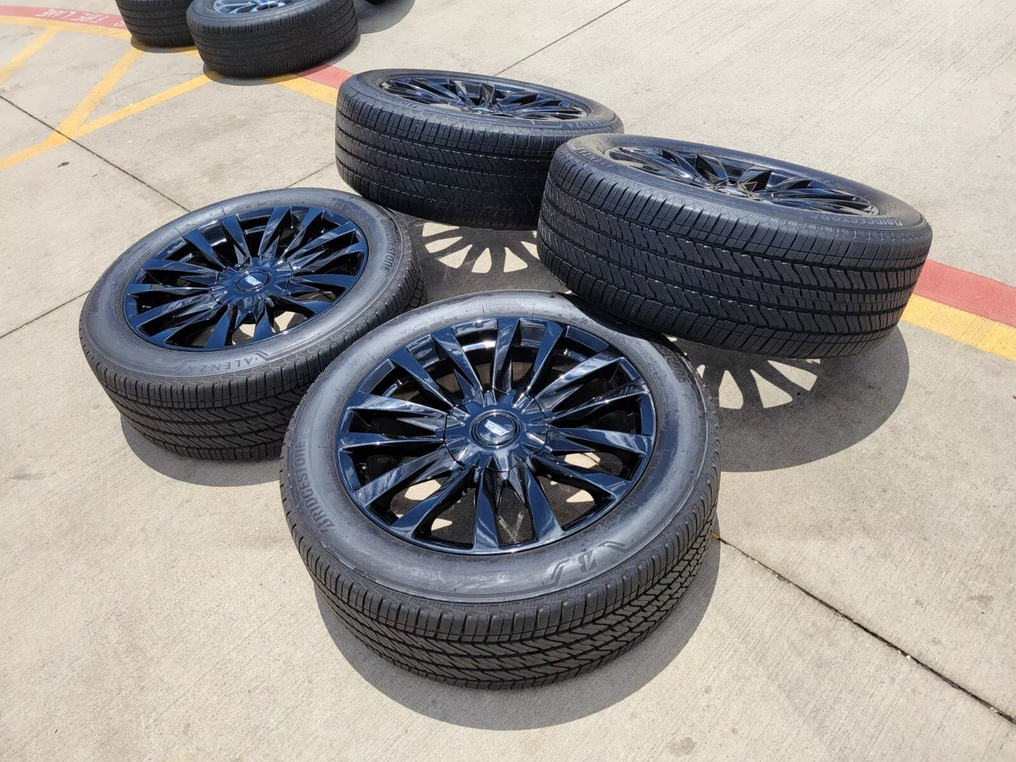 22" Cadillac Escalade OEM Black wheels rims 4873 95026 tires NEW
