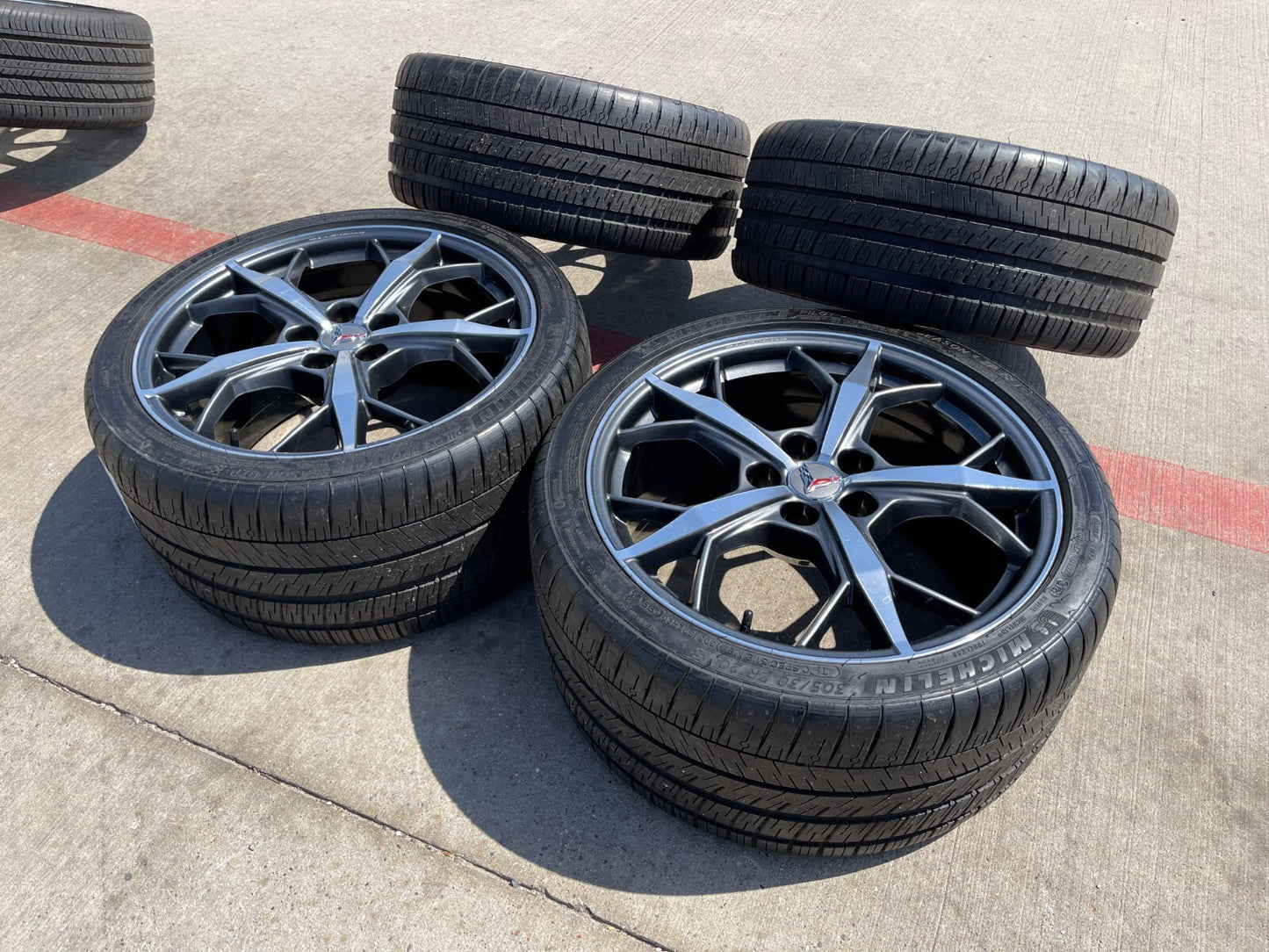 19" + 20" Chevy Corvette Z06 C8 OEM wheels rims 14011 14012 2023 2024 2025 NEW
