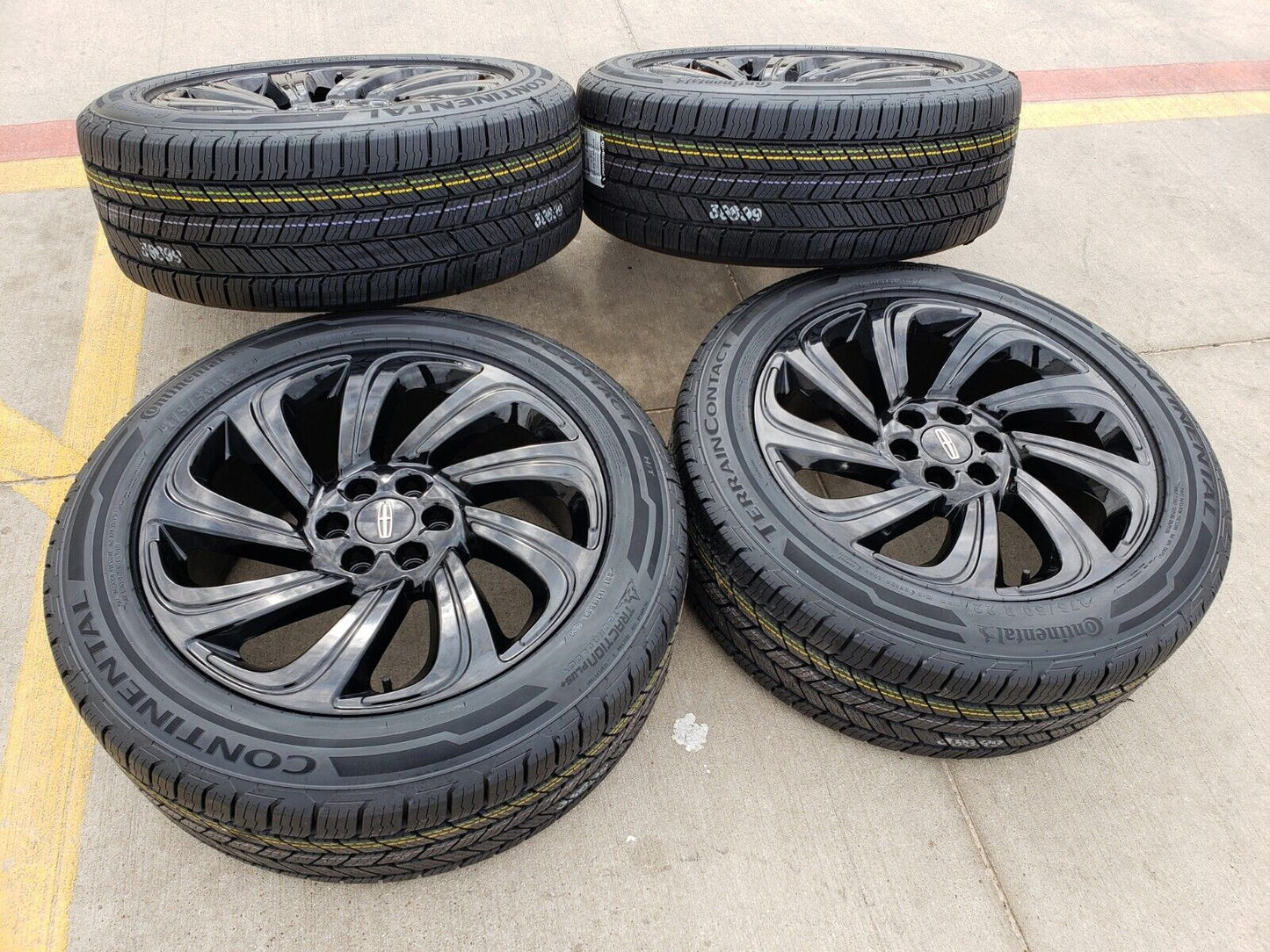 22" Lincoln Navigator OEM rims wheels 10497 Black Label tires NEW