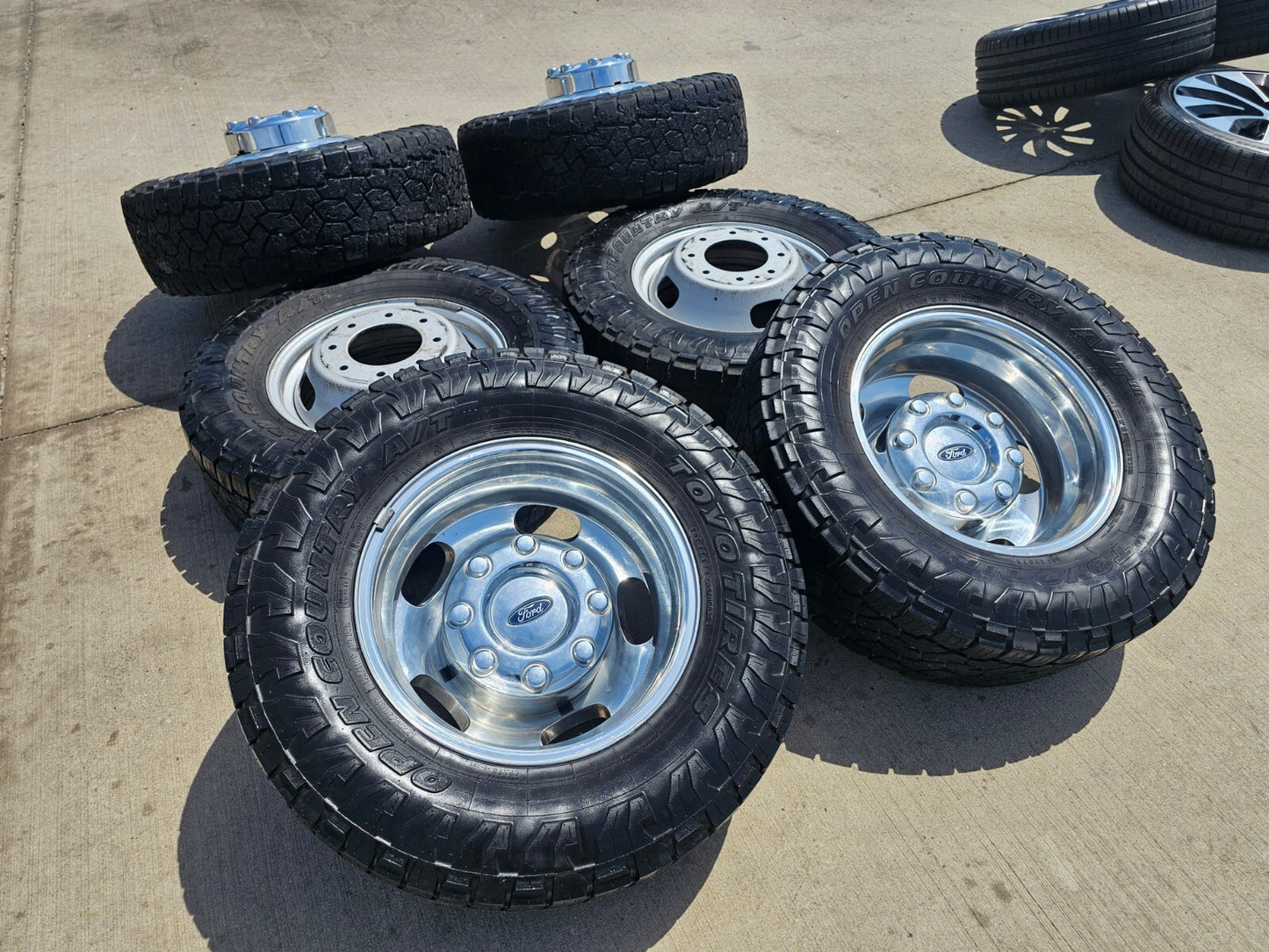17" Ford F-350 Dually OEM rims wheels 3618 3619 99016 tires TOYO A/T3