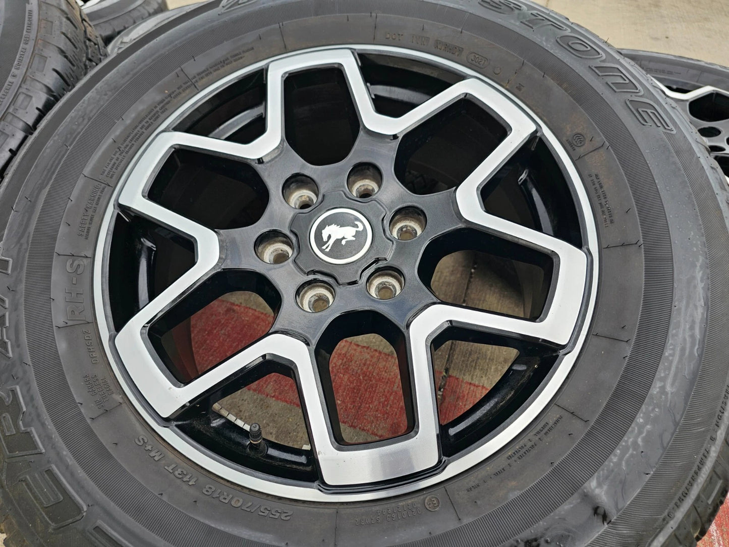 18" Ford Bronco wheels rims black 95213 Ranger tires 2022 2023 2024 2025 2026