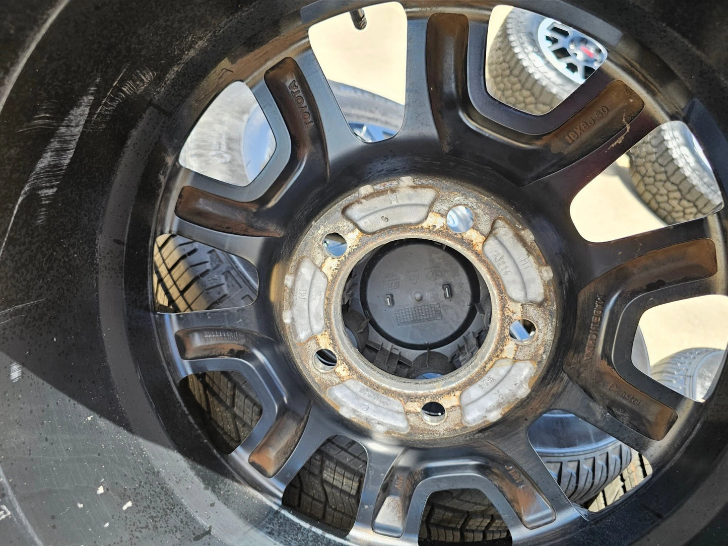 18" Toyota Tundra Sequoia TRD PRO black OEM wheels rims 75157 NEW MICHELIN