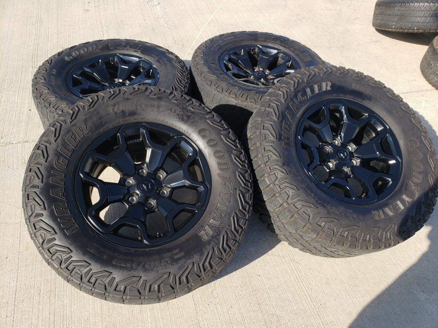 18" Dodge Ram 1500 TRX Black OEM 66002 wheels rims 35" tires 2021 2022 2023 2024