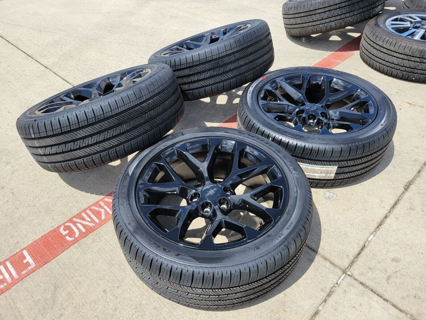 22" GMC Sierra Yukon Chevy Silverado OEM replica black wheels rims 5904 5668 NEW