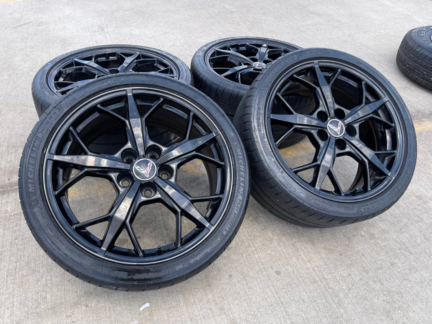 19" + 20" Chevy Corvette Z06 C8 OEM 14011 14012 wheels rims 2021 2023 2024 2025