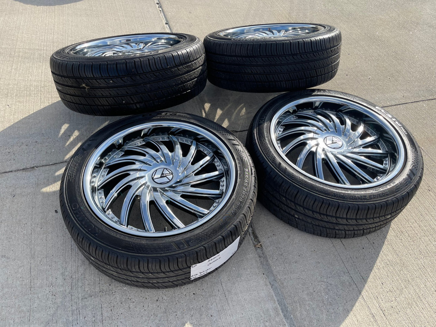 20x8.5 Arza TD221 wheels rims 5x112 5x114.3 5x4.5 Camry Sienna Rav4 Charger