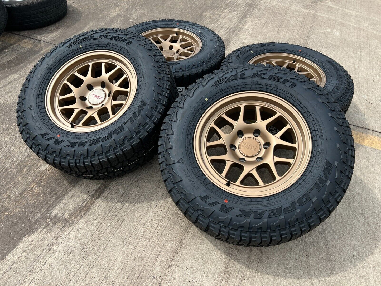 17x8.5 KMC KM717 Toyota Tacoma 4Runner TRD wheels rims BRONZE 2023 2024 NEW