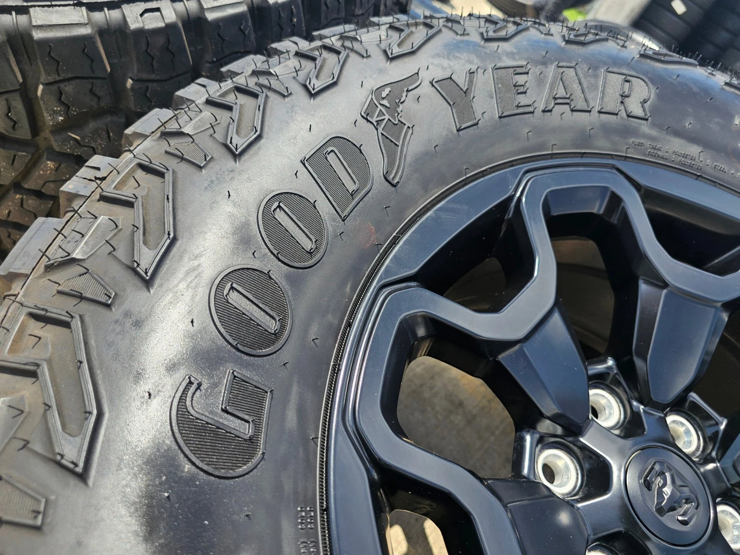 18" Dodge Ram 1500 TRX RHO Black OEM 66002 wheels rims TERRITORY M/T 35"