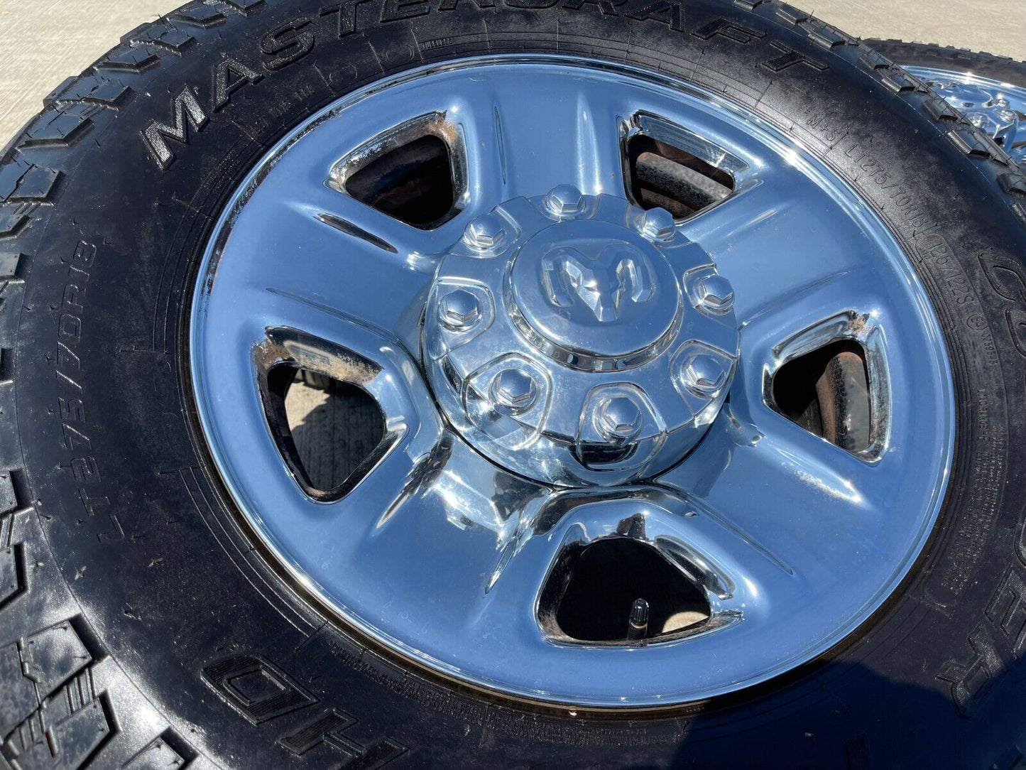 18" Dodge Ram 2500 3500 STEEL chrome OEM 2473 wheels rims tires MASTERCRAFT