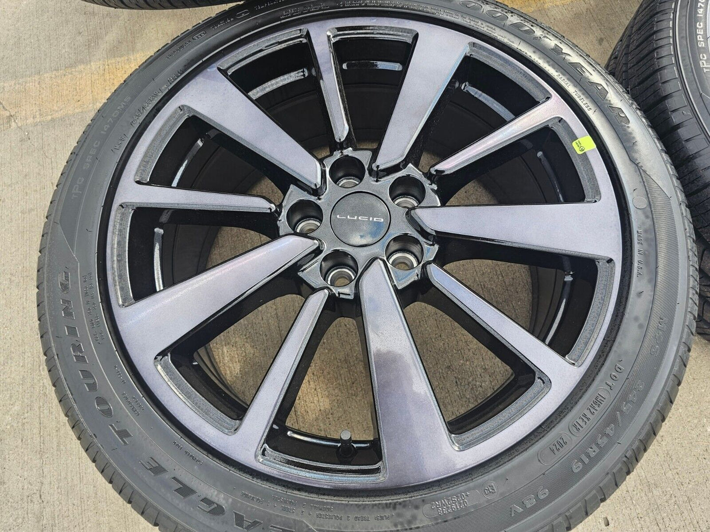 19" Lucid Air OEM Grand Touring black wheels rims tires 5x120 2023 2024 2025 NEW