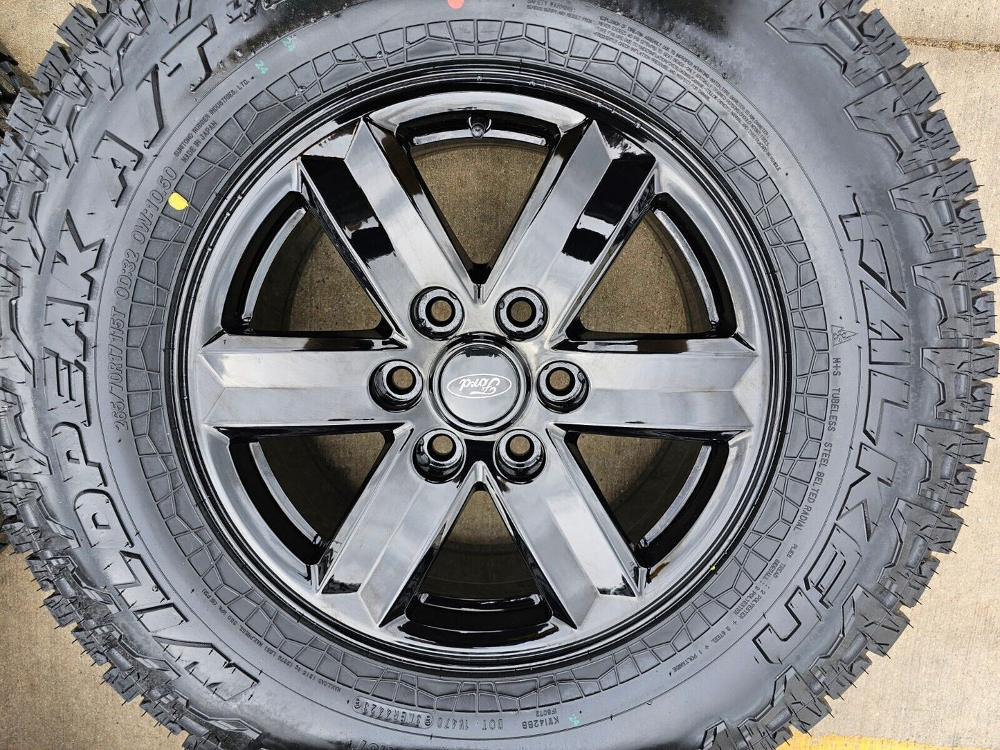 17" Ford F-150 OEM black Tremor rims wheels tires 10339 A/T4 2023 2024 2025 NEW