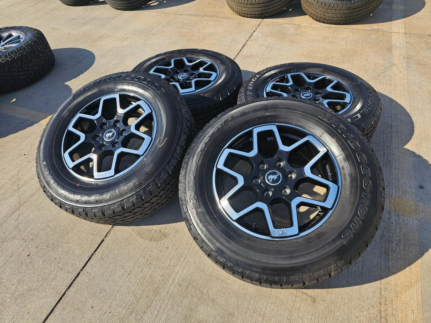 18" Ford Ranger Bronco wheels rims tires black 95213 tires 2023 2024 2025 NEW