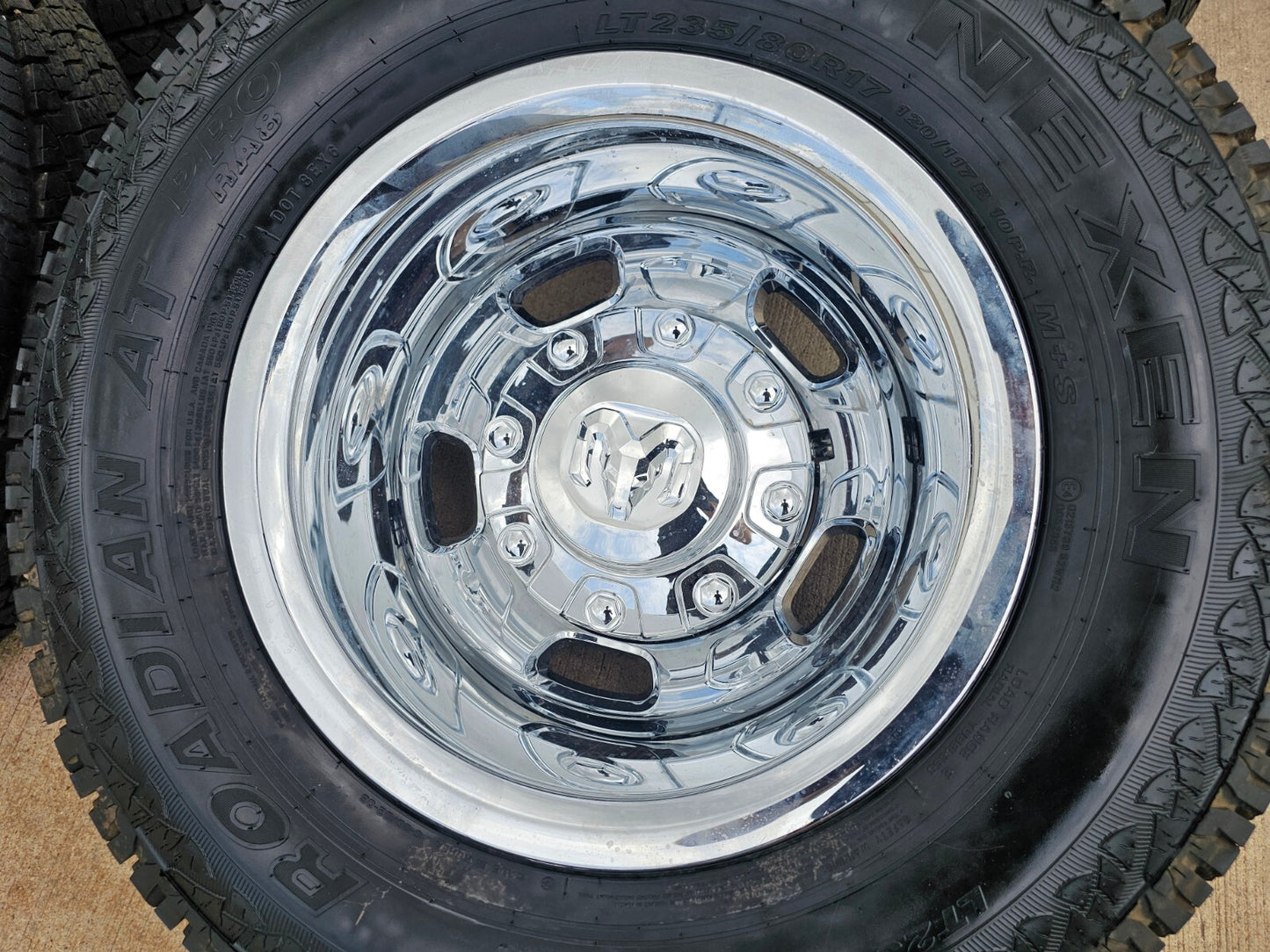 17" Dodge Ram 3500 Dually 8x200 wheels rims 2703 2704 OEM 2024 2025 NEW A/T