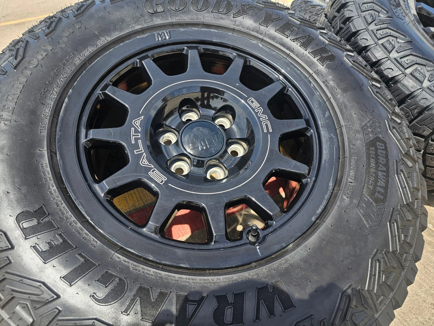 18" AEV SALTA GMC Sierra AT4X Chevy Silverado OEM rims wheels GOODYEAR