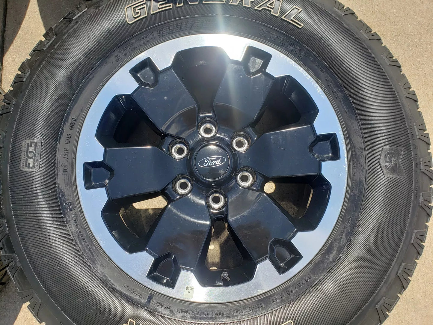 18" Ford Bronco BADLANDS OEM black wheels rims 10282 Ranger GENERAL