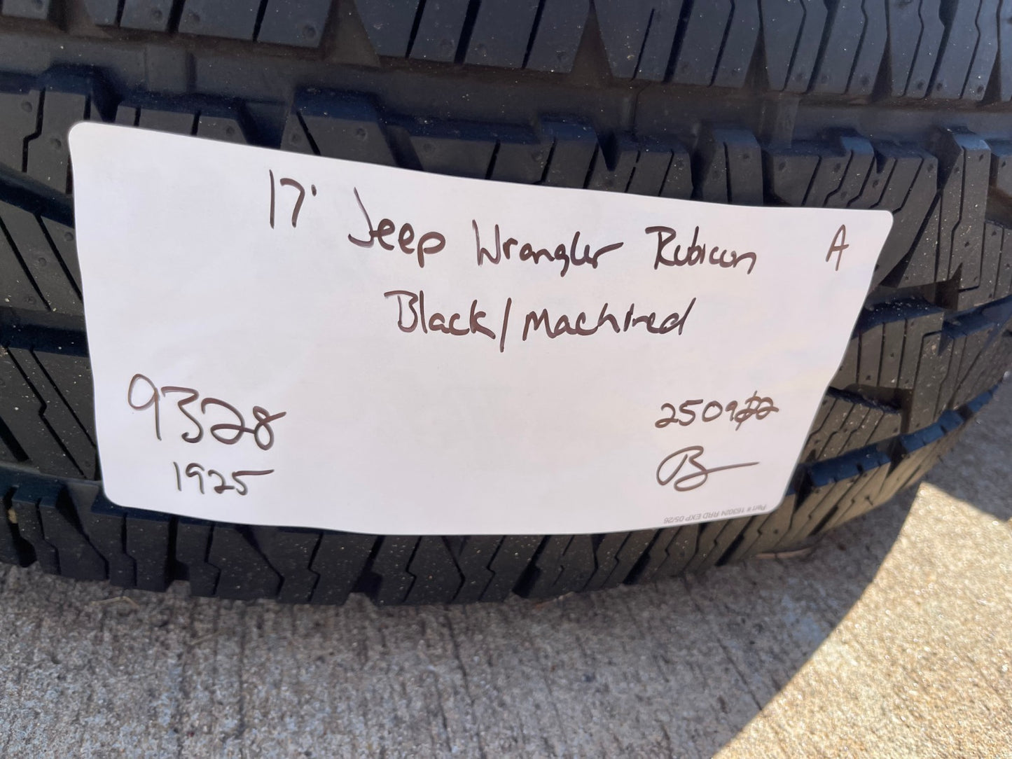 17" Jeep Wrangler Rubicon OEM Black wheels rims 9328 Gladiator 2025 2026 NEW