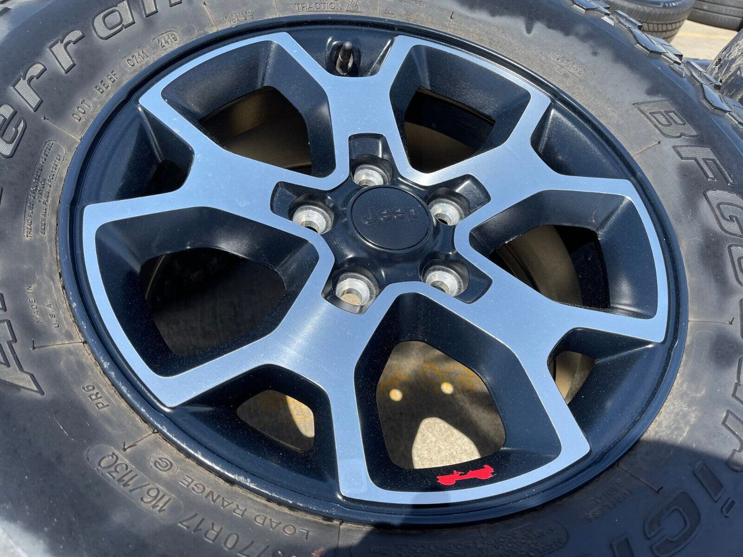 17" Jeep Wrangler Rubicon OEM 9218 Black wheels rims Gladiator BFG