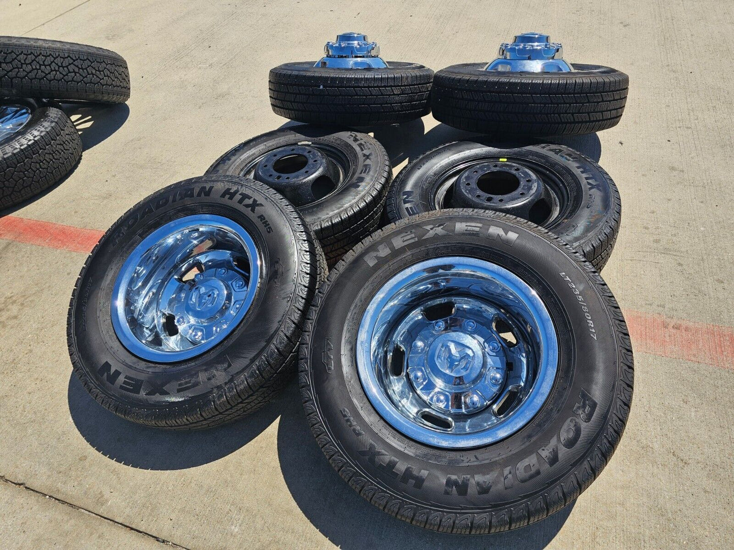 17" Dodge Ram 3500 Dually Laramie 8x200 wheels rims 2703 2704 OEM 2024 2025 NEW