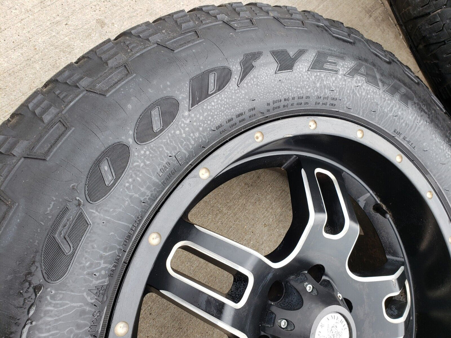 20x9 American Outlaw Chevy Silverado RAM Tacoma wheels rims 6x139 6x5.5 tires