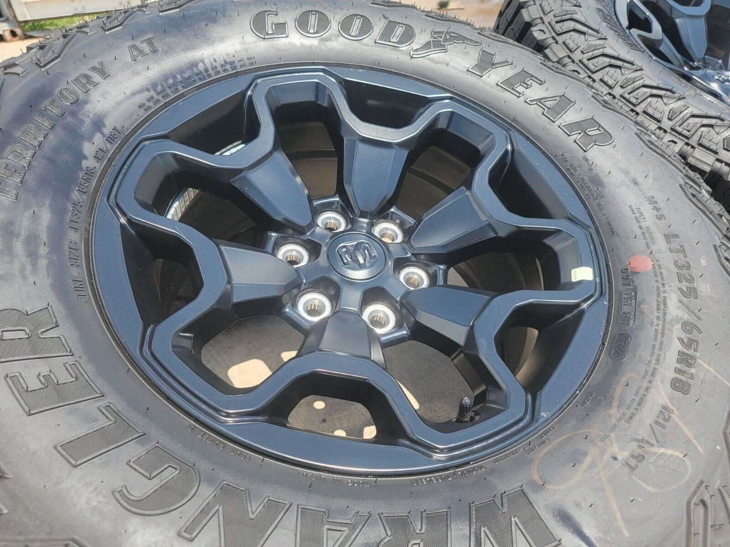 18" Dodge Ram 1500 TRX Black OEM 66002 wheels rims 33" tires 2022 2023 2024 NEW