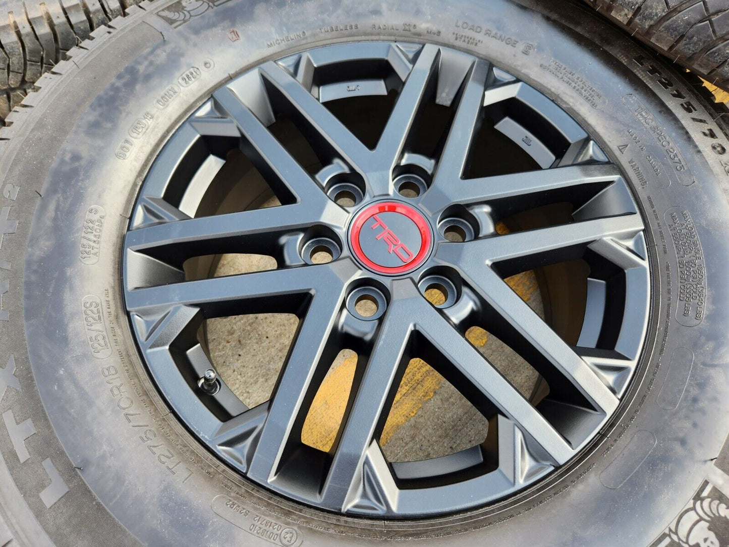 18" Toyota Tundra TRD OEM wheels rims 75281 black Sequoia LX600 tires MICHELIN